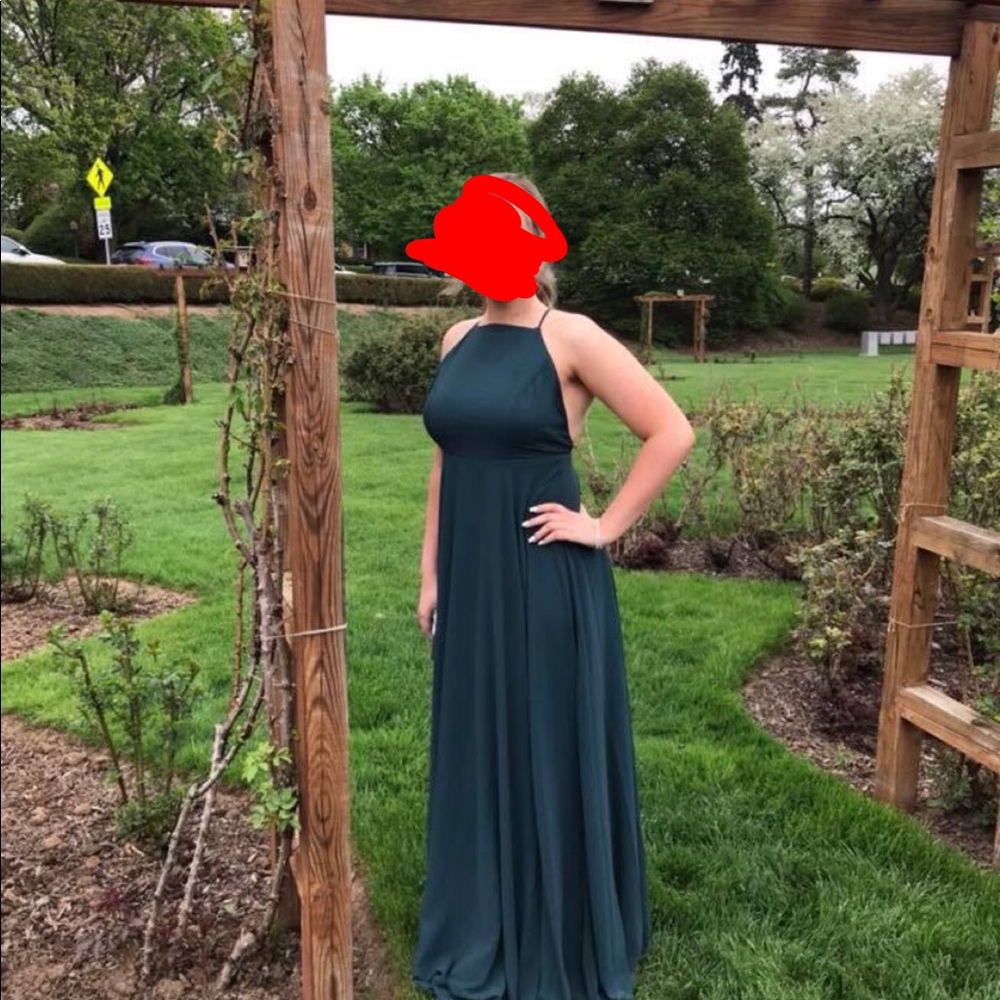 green prom dress